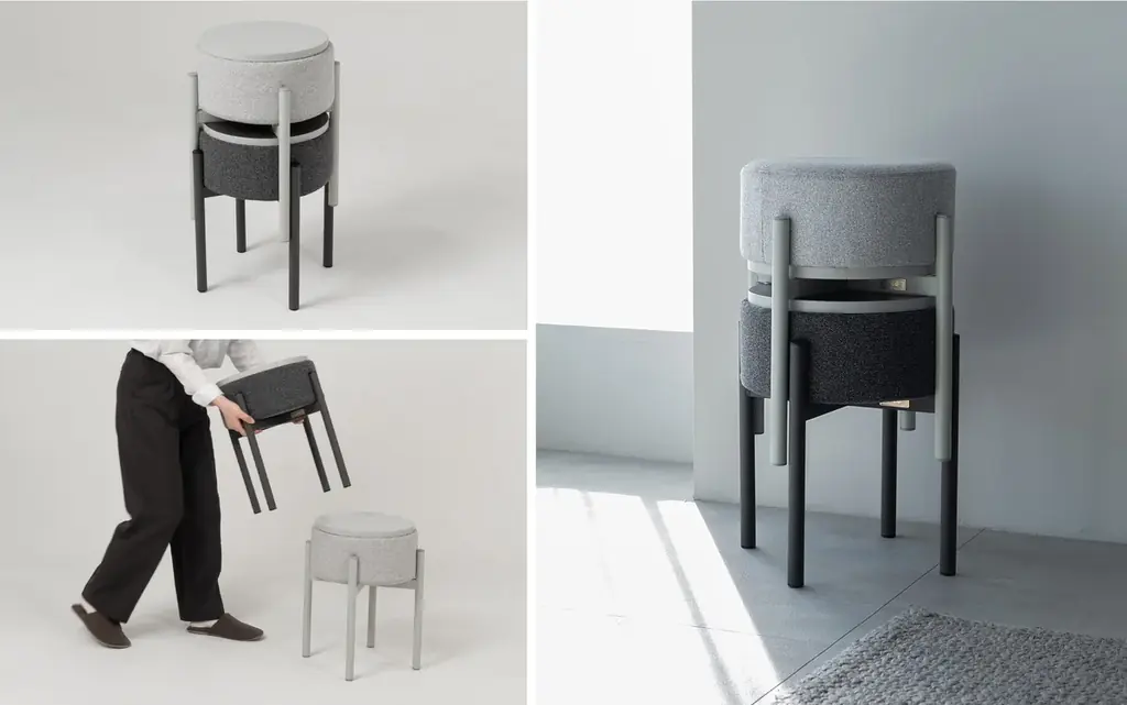 トランスフォーム家具ブランドTATAMU®から、シーンによってテーブル⇔スツールと役割をスイッチできるスタッキングスツール「MORPHIN（モーフィン）」が新登場。 画像 6