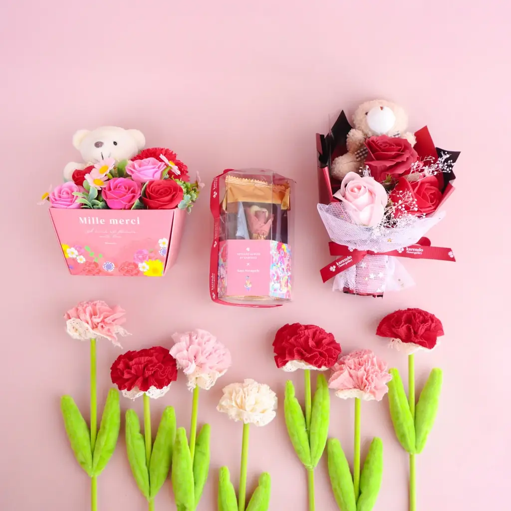 まるでアートな花ギフト　フラワーショップ「karendo（カレンド）」×「ホラグチカヨ」、母の日限定コレクションを新発売 画像 4