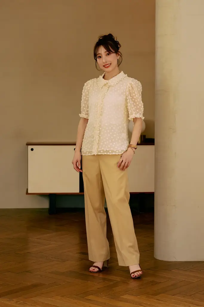 Ｍ Maglie le cassetto × Stylist冨張愛 Special Collaboration 「着映えはおまかせ！」華やかフリルブラウス＆新型パンツ♡ 画像 8
