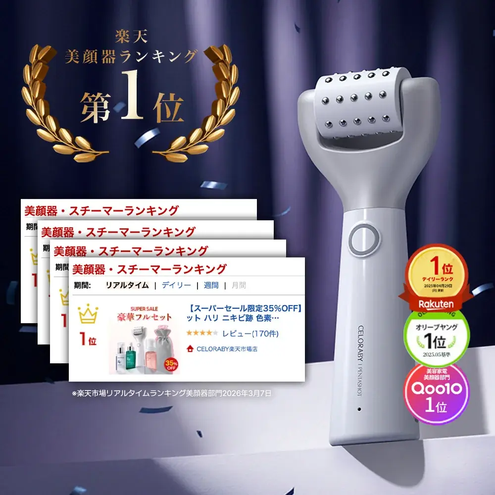CELORABY ペンタショット、楽天市場美顔器で1位獲得