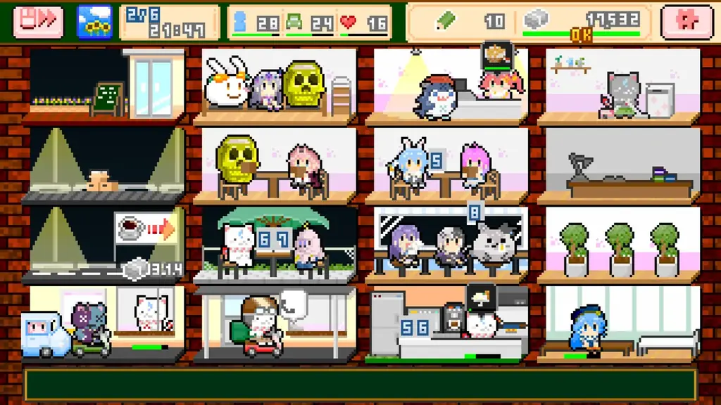 ホロライブプロダクションの二次創作ブランド「holo Indie」が、カフェ経営シミュレーションゲーム『えりぃとかふぇへようこそ』のSteamストア公開 画像 2