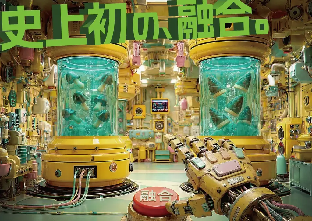 4月14日発売｜AI発案 合体！きのこ×たけのこバー、どっちも派へ