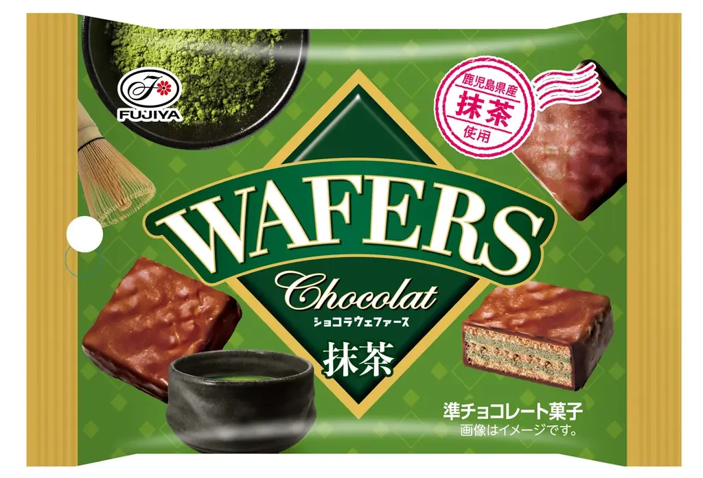 【不二家】人気の「抹茶」と「チョコ」の組み合わせが愉しめるウェファース「ショコラウェファース（抹茶）袋」 画像 3