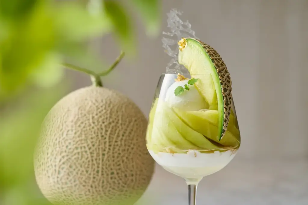 京酒粕のメロンパフェ