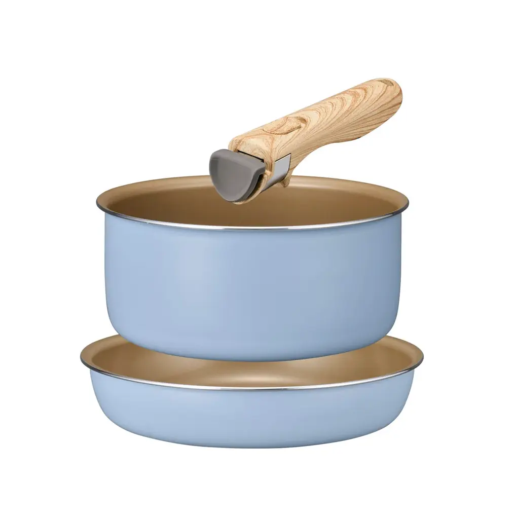 こびりつきにくいから料理初心者も使いやすいツルすべフライパン「evercook fit（エバークック　フィット）」に人気のカラースモーキーブルーの新セット・新サイズが登場 画像 7