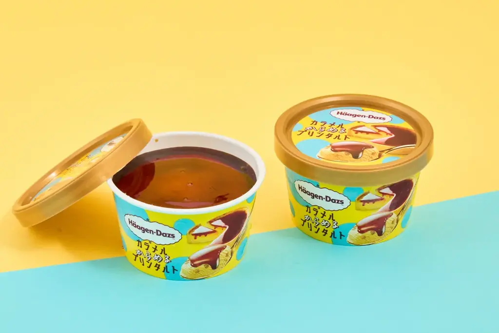 ほろ苦カラメルプリンタルトがまるごと贅沢アイスクリームに！全国のファミリーマートだけで買えるハーゲンダッツ「カラメルからめるプリンタルト」4月14日（火）から数量限定発売！ 画像 1