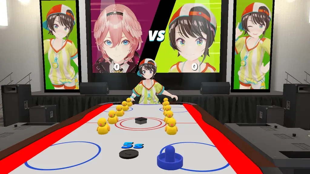 ホロライブプロダクションの二次創作ブランド「holo Indie」が、VR対応アクションゲーム『Holo Hockey』のSteamストア公開 画像 3