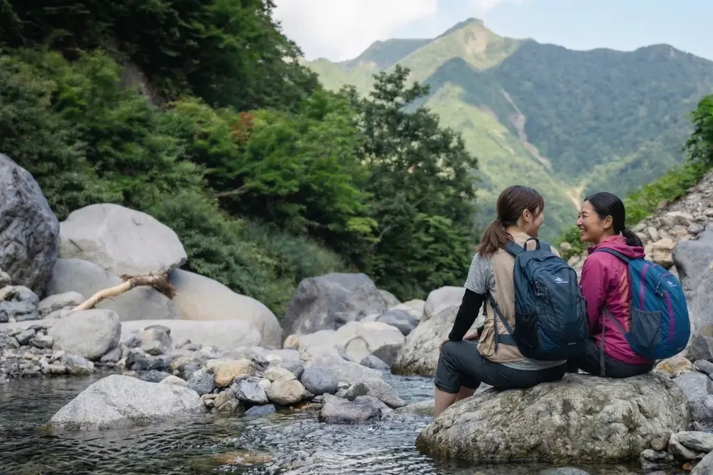 【谷川岳ヨッホ】真夏でも水温10℃前後。日本三大岩壁「一ノ倉沢」の絶景と雪解け水で納涼体験「ひんやり天然足水」初開催 画像 3