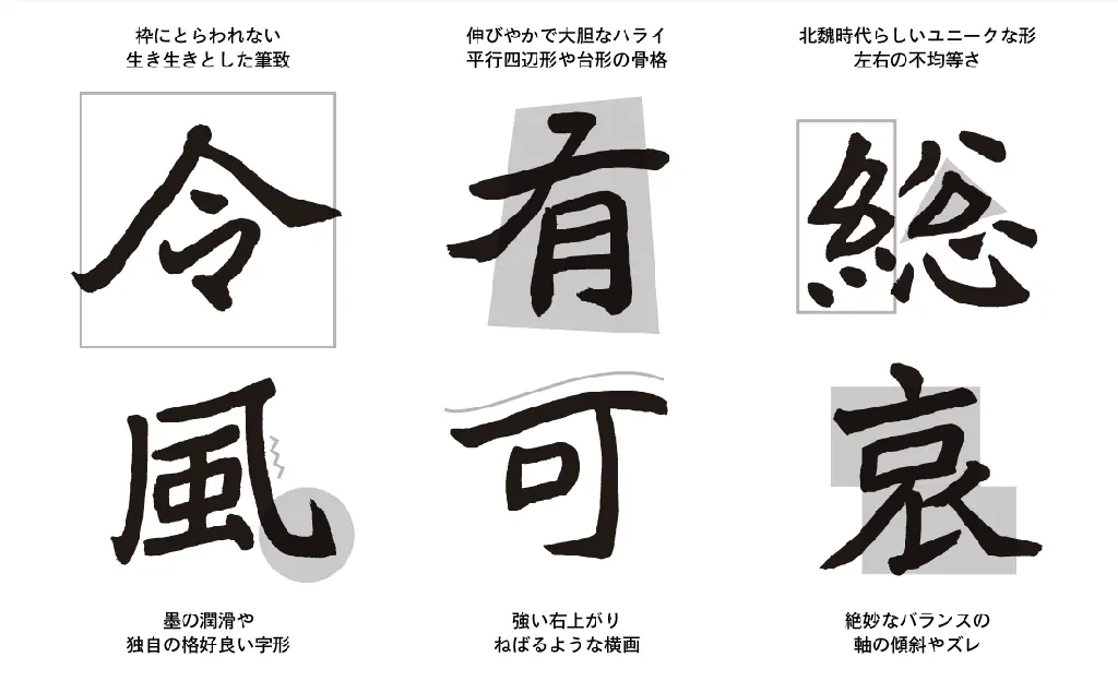 【新書体発売】1500年前の息吹を現代に。北魏の名筆・鄭道昭の書風をモチーフにした新書体「イワタ鄭道昭（ていどうしょう）」、4月10日より販売開始 画像 2