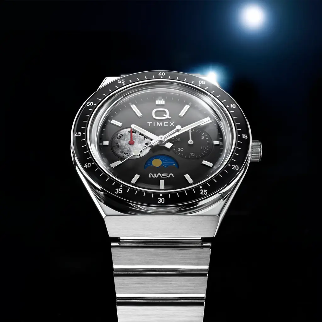 アポロ17号が視た“月”と“地球”を腕元に。宇宙への憧憬をディテールに宿した、NASA×TIMEXの最新コラボ時計『Q Timex × NASA』が登場。 画像 2
