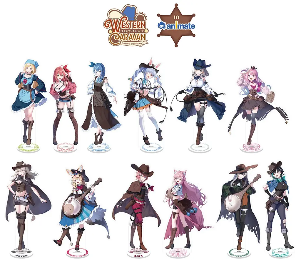 「ホロライブプロダクション」所属VTuber12名の描き起こしイラストを使用した新作グッズが、4月18日発売！　アニメイトでは、特典がもらえるフェアを開催!! 画像 1