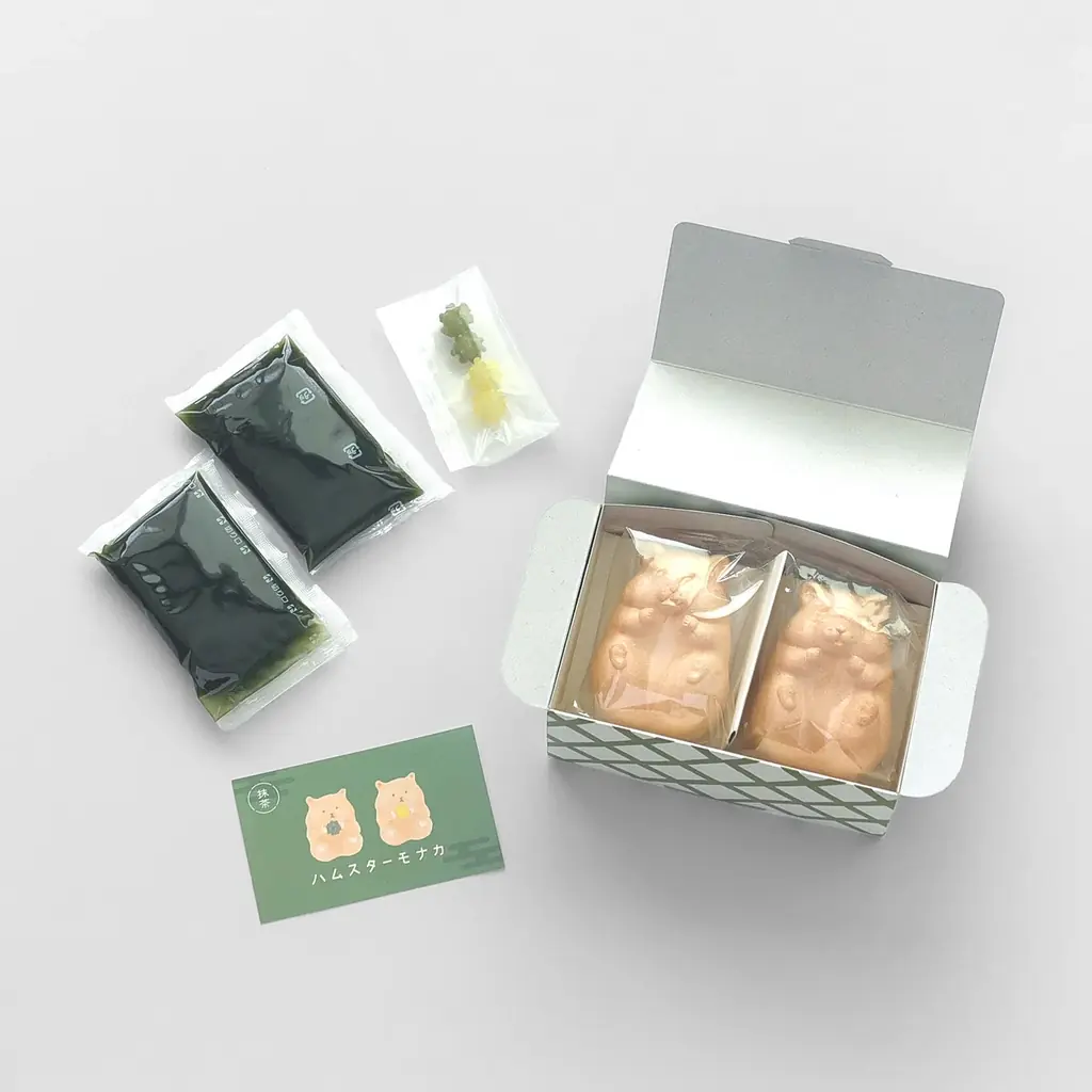 京都生まれの人気菓子「ハムスターモナカ」に、新緑の季節にぴったりの抹茶バージョンが登場。 画像 10