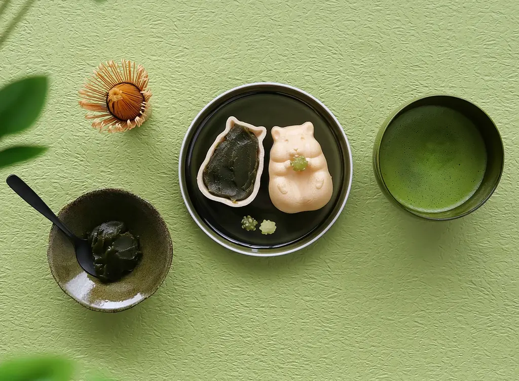 京都生まれの人気菓子「ハムスターモナカ」に、新緑の季節にぴったりの抹茶バージョンが登場。 画像 2