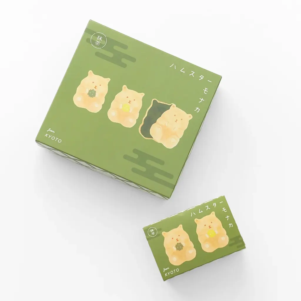 京都生まれの人気菓子「ハムスターモナカ」に、新緑の季節にぴったりの抹茶バージョンが登場。 画像 8