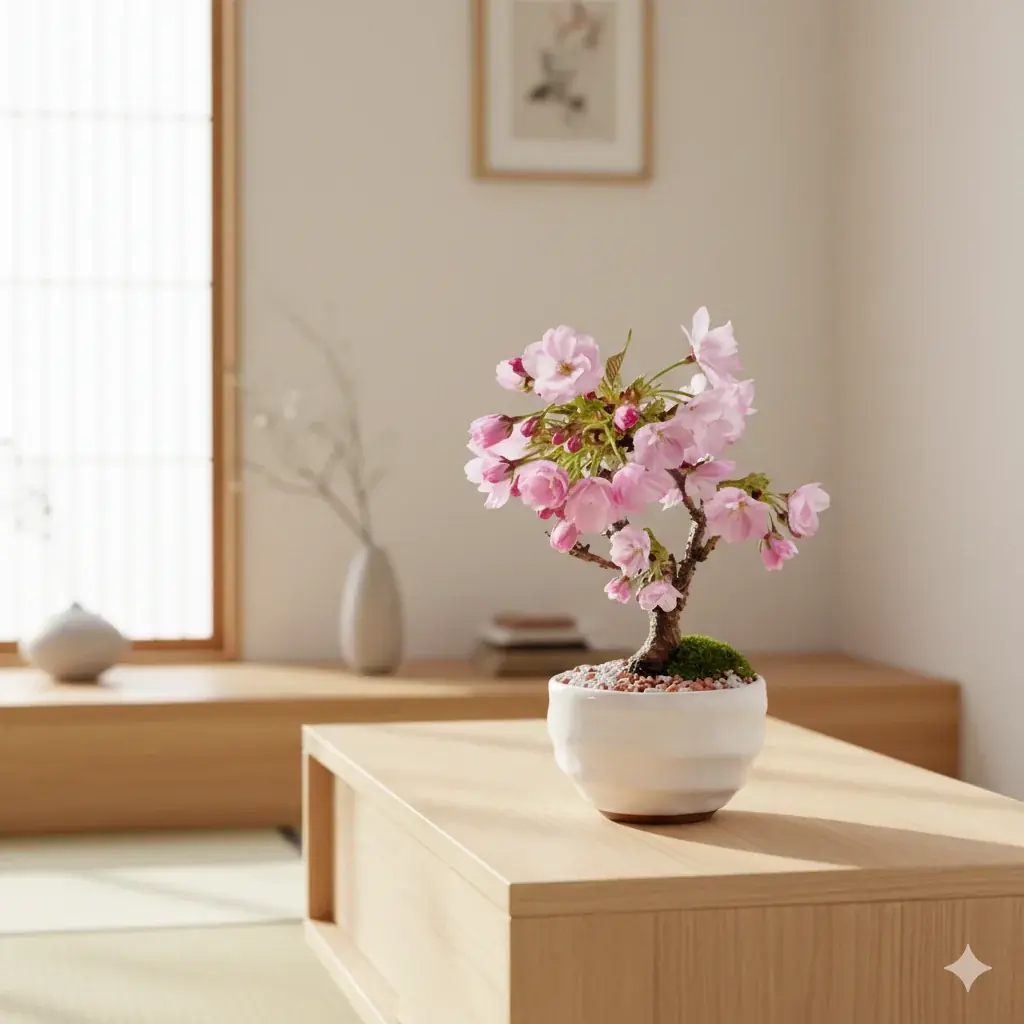 【母の日ギフトや春の贈り物に】５月に咲く桜で、自宅で花見酒が楽しめる「おうちでお花見 ～梅酒と盆栽セット～」が発売 画像 4