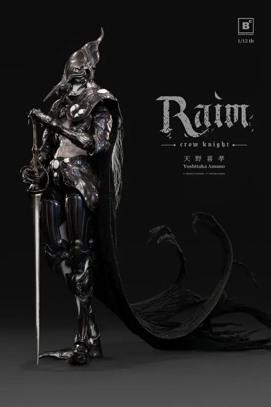 「Beautiful Chemistry x 天野喜孝 クロウナイト – 鴉狩 Raim」アクションフィギュアが登場。あみあみにて予約受付中。 画像 11