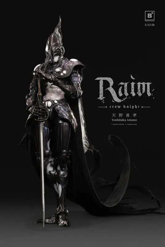 「Beautiful Chemistry x 天野喜孝 クロウナイト – 鴉狩 Raim」アクションフィギュアが登場。あみあみにて予約受付中。 画像 14