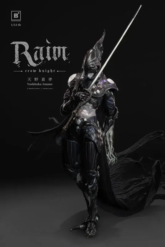 「Beautiful Chemistry x 天野喜孝 クロウナイト – 鴉狩 Raim」アクションフィギュアが登場。あみあみにて予約受付中。 画像 15