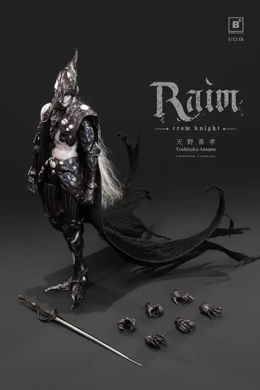 「Beautiful Chemistry x 天野喜孝 クロウナイト – 鴉狩 Raim」アクションフィギュアが登場。あみあみにて予約受付中。 画像 2