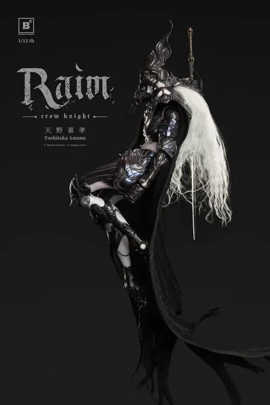 「Beautiful Chemistry x 天野喜孝 クロウナイト – 鴉狩 Raim」アクションフィギュアが登場。あみあみにて予約受付中。 画像 6