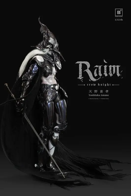 「Beautiful Chemistry x 天野喜孝 クロウナイト – 鴉狩 Raim」アクションフィギュアが登場。あみあみにて予約受付中。 画像 8