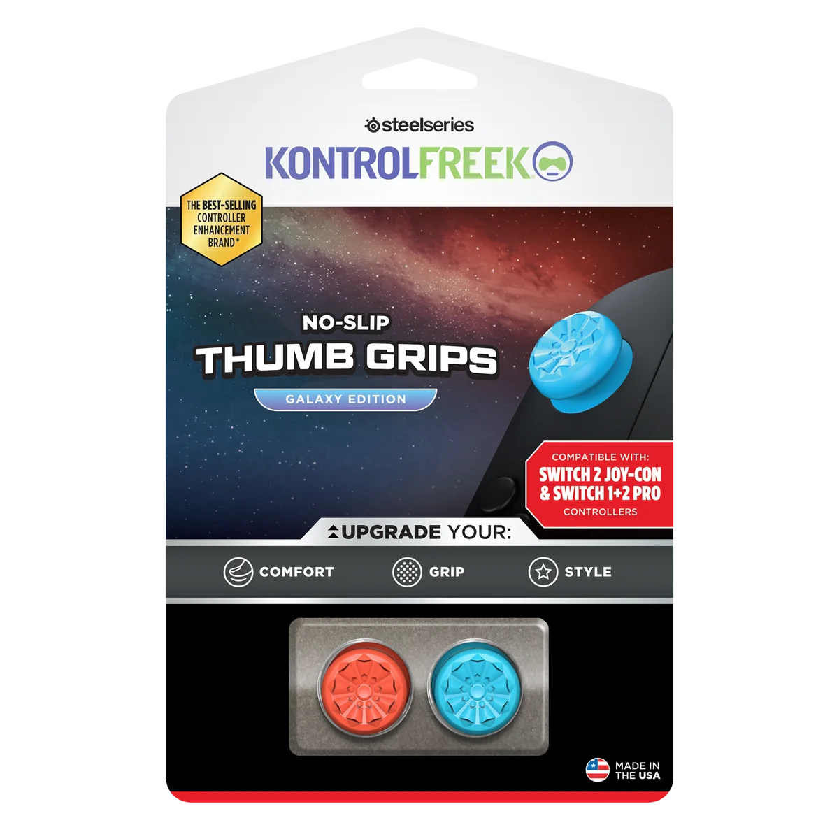 元祖フリーク「KontrolFreek」より、Switch 2向けサムグリップ「No-Slip Thumb Grips™ for Switch 2 – Galaxy Edition」を発表 画像 8