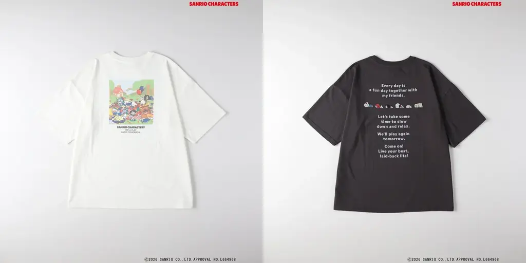 サンリオキャラクターズとライトオンがコラボレーション！すやすや眠る姿が可愛いキャラクターたちの限定描き起こしアイテムが登場！ 画像 3