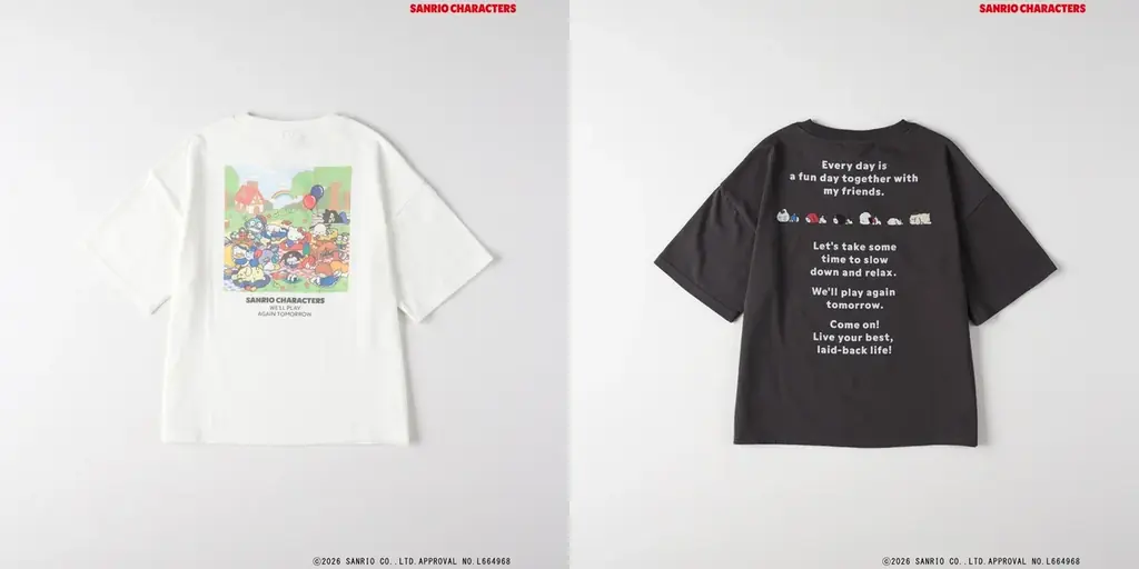 サンリオキャラクターズとライトオンがコラボレーション！すやすや眠る姿が可愛いキャラクターたちの限定描き起こしアイテムが登場！ 画像 5