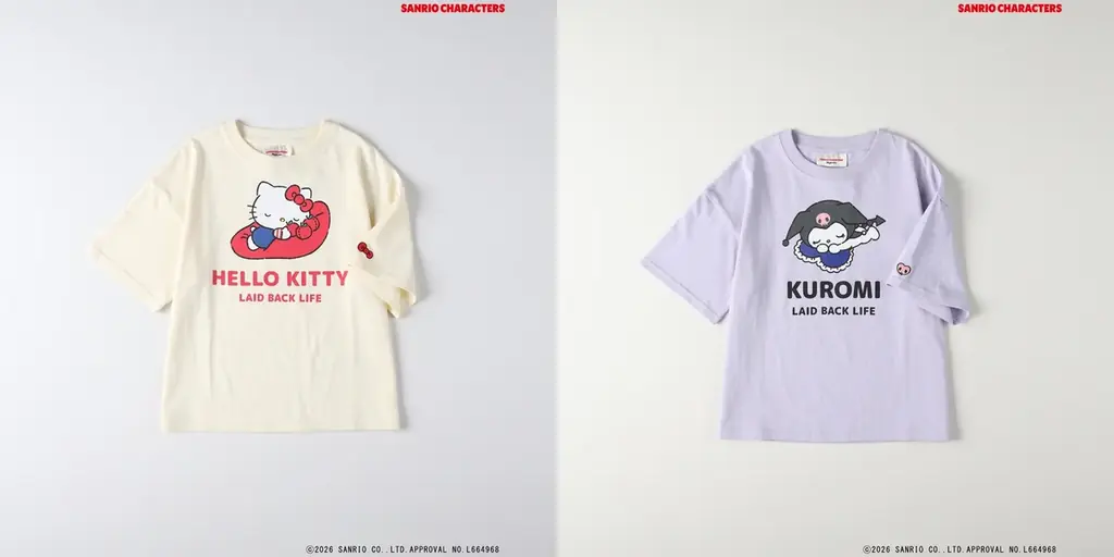 サンリオキャラクターズとライトオンがコラボレーション！すやすや眠る姿が可愛いキャラクターたちの限定描き起こしアイテムが登場！ 画像 6