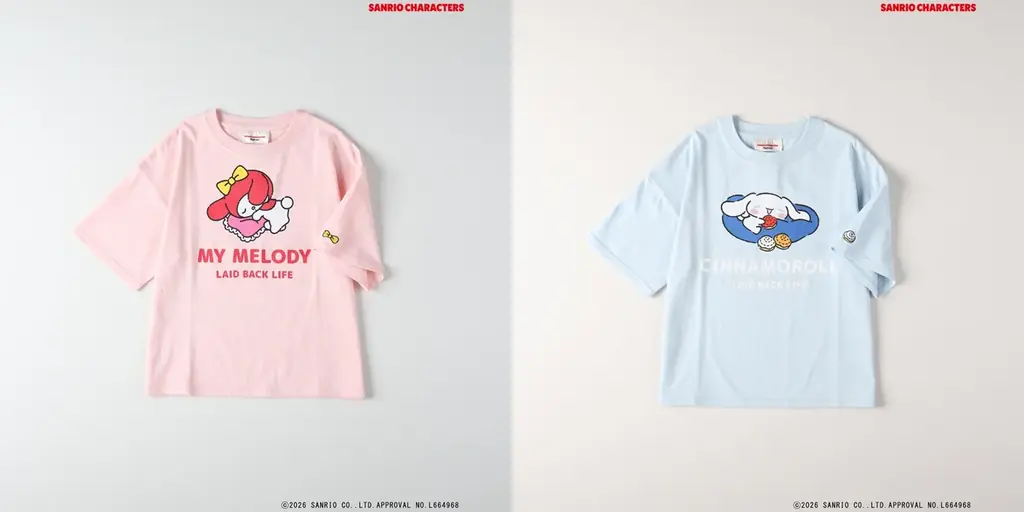 サンリオキャラクターズとライトオンがコラボレーション！すやすや眠る姿が可愛いキャラクターたちの限定描き起こしアイテムが登場！ 画像 7