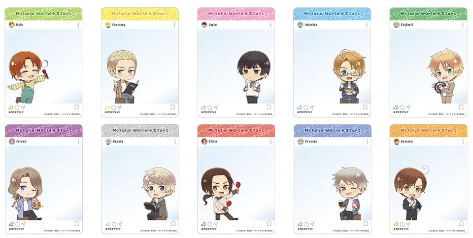 アニメ『ヘタリア World★Stars』×カラオケマック コラボキャンペーン開催決定！カラオケを楽しむミニキャライラストのコラボ限定グッズが登場！ 画像 3