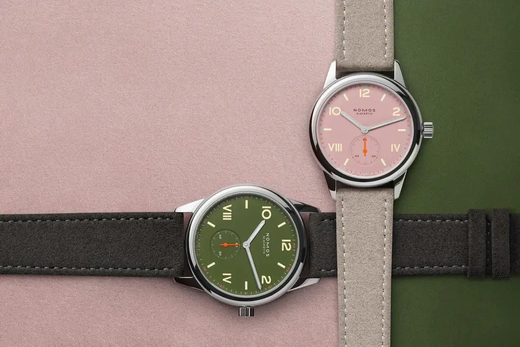ドイツ時計ブランド「NOMOS GLASHÜTTE /ノモス グラスヒュッテ 」人気の定番モデル「クラブキャンパス」に春を彩る新カラー・フルローズとオールオリーブが登場 画像 1