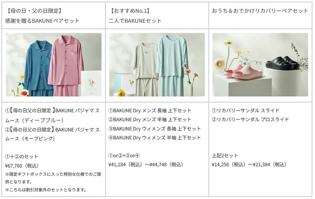 TENTIAL 、母の日・父の日限定カラーの「BAKUNE パジャマ スムース」を数量限定で発売 画像 5