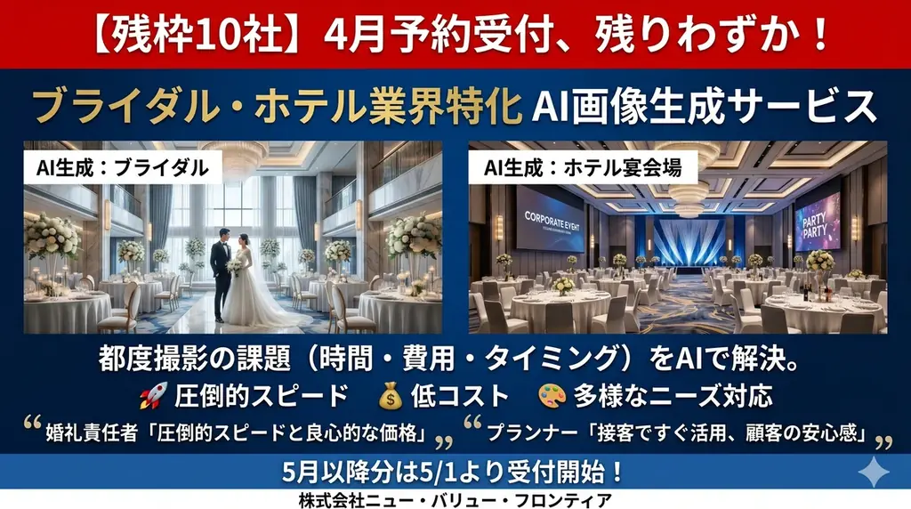 5/1受付開始｜ホテル宴会場向けAI画像生成で提案短縮