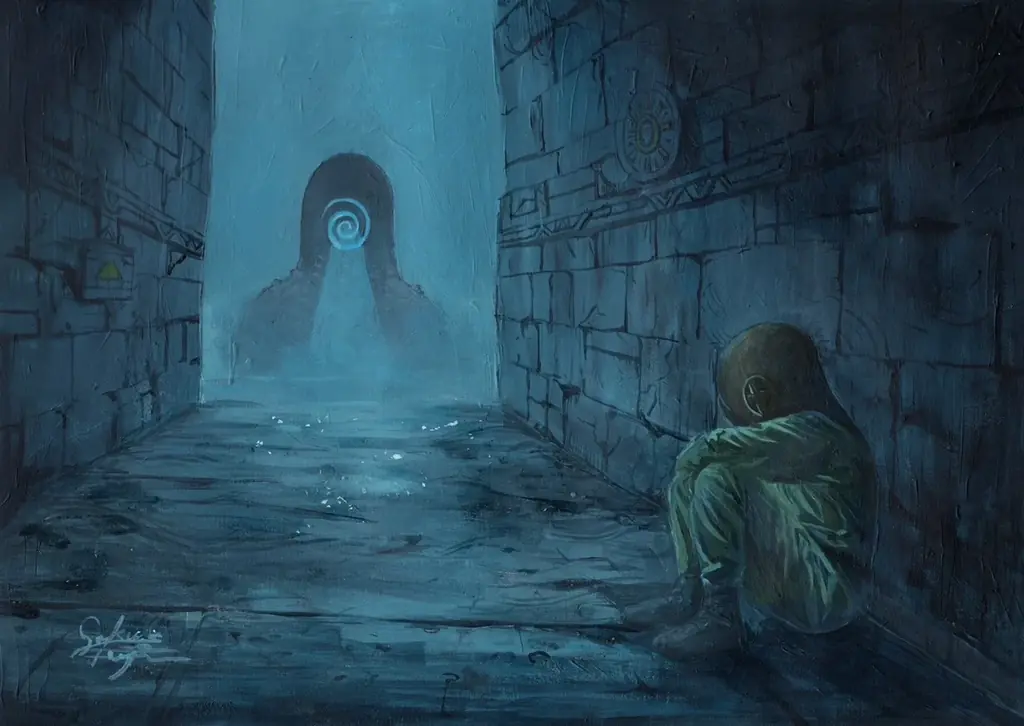 【阪神梅田本店】作品に度々登場する潜水士は、未知へ飛び込むものを象徴。画面に“現実と非現実のあわい(間)”を表現する画家フジサクラの個展を開催いたします。 画像 5