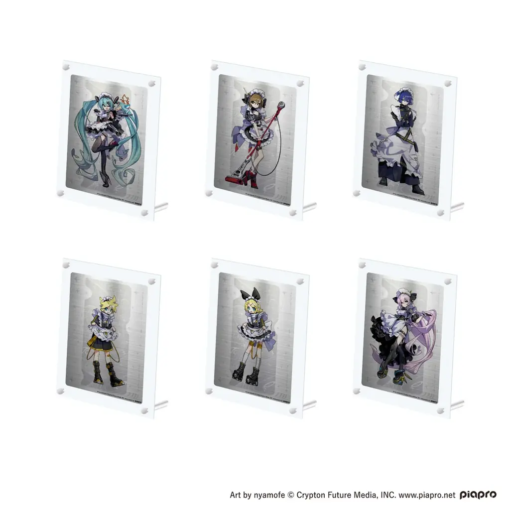 『初音ミク』たちが「サイバーメイド」姿に！ピアプロキャラクターズの描き下ろしビジュアルを使用した高級感溢れるメタルグッズ、4月27日より予約開始 画像 3