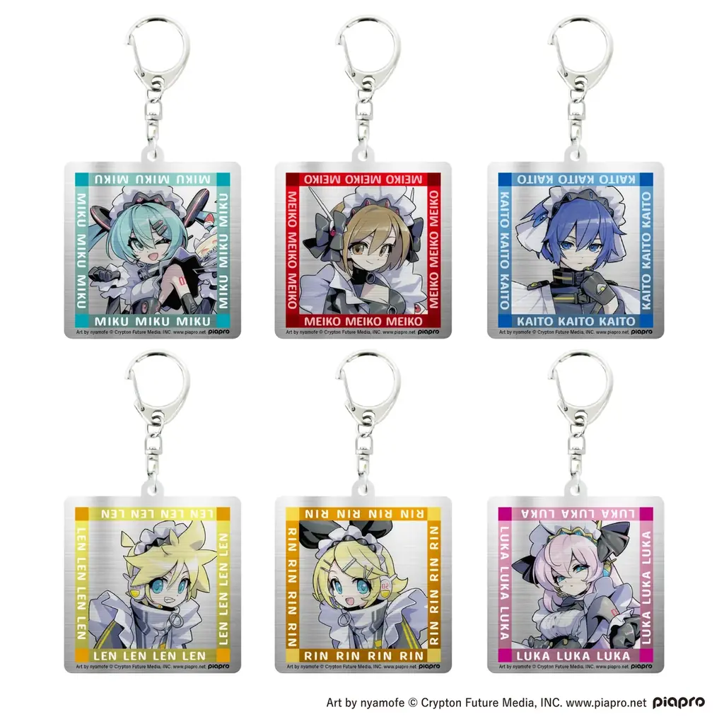 『初音ミク』たちが「サイバーメイド」姿に！ピアプロキャラクターズの描き下ろしビジュアルを使用した高級感溢れるメタルグッズ、4月27日より予約開始 画像 5