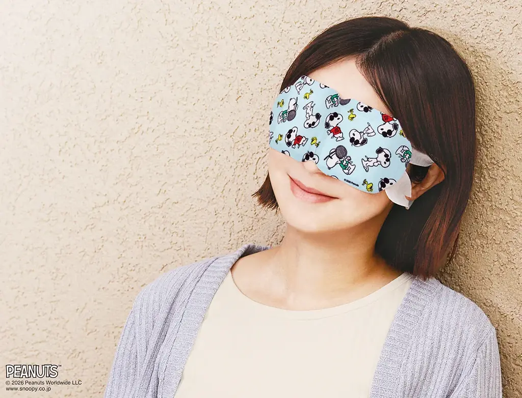 【PEANUTS】スヌーピーデザインのアロマ香る目元じんわり涼感アイマスク 画像 2