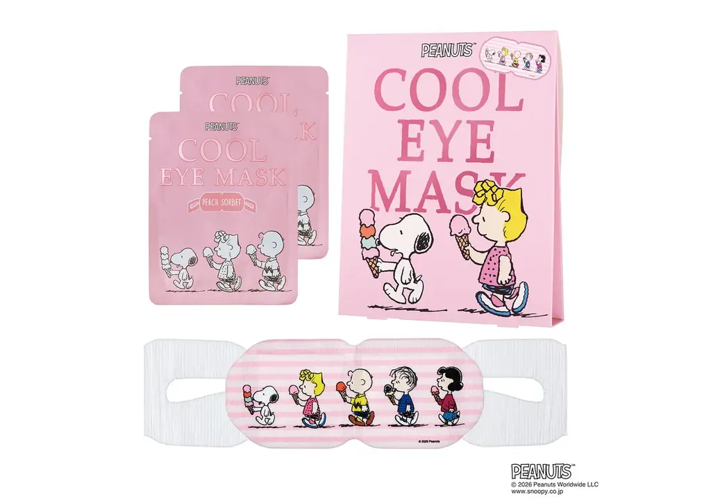 【PEANUTS】スヌーピーデザインのアロマ香る目元じんわり涼感アイマスク 画像 4