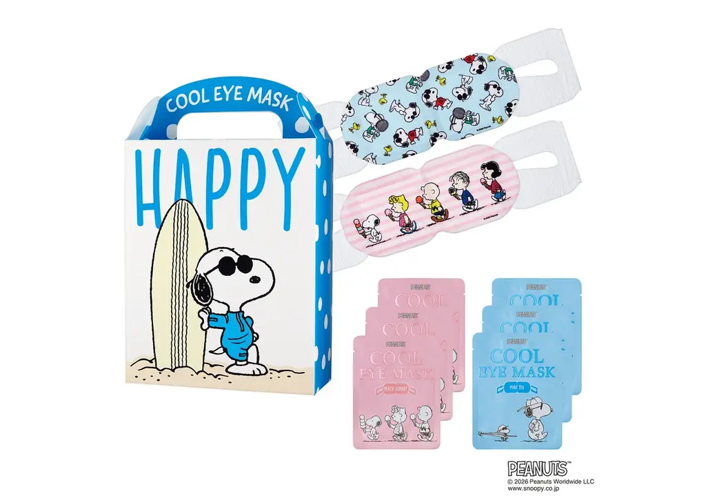 【PEANUTS】スヌーピーデザインのアロマ香る目元じんわり涼感アイマスク 画像 6