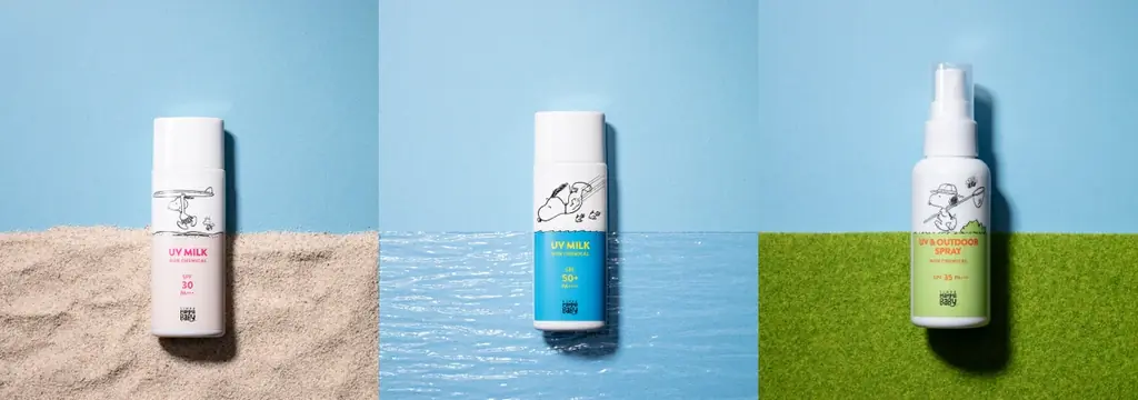 4月24日予約開始　ママベビー×SNOOPY無添加UV　敏感肌にやさしい