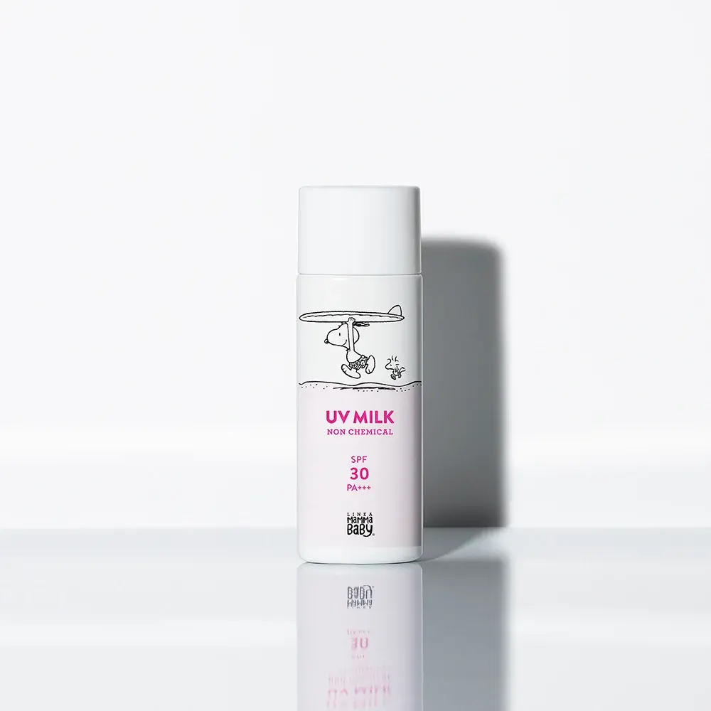 無添加ノンケミカルUV* 3年連続売上No.1**のママベビーから、初のSNOOPYデザインが登場！自然由来100％で赤ちゃんと敏感肌、そして地球環境にもやさしいUVケア3種を発売 画像 2