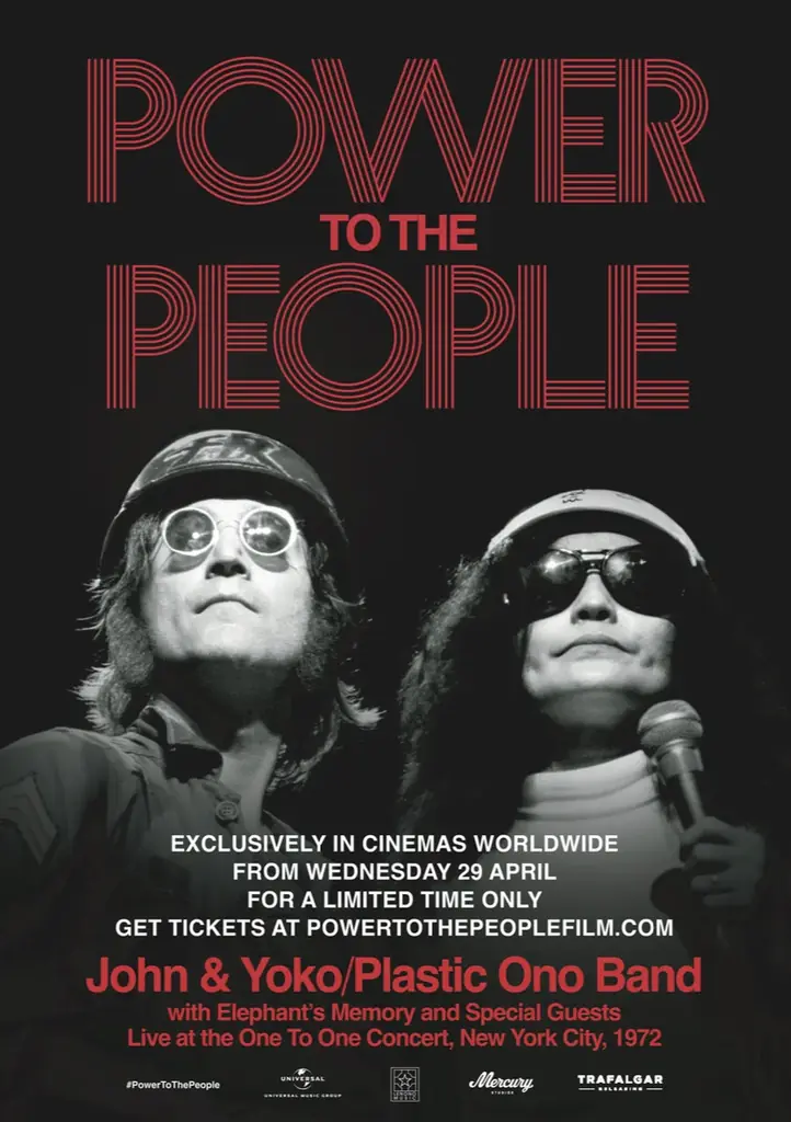 4/29（水・祝）より世界同日劇場公開『パワー・トゥ・ザ・ピープル：ジョン＆ヨーコ・ライヴ・イン・NYC』推薦コメント第1弾が到着しました。 画像 1