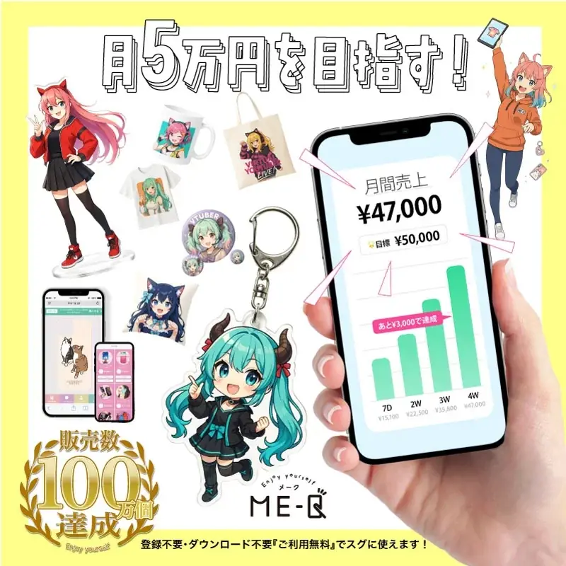 ME-Qの便利でおしゃれなオリジナルメッシュポーチが新登場！1個から作成可能なストラップ付きフラットポーチ（2026/04/21） 画像 5
