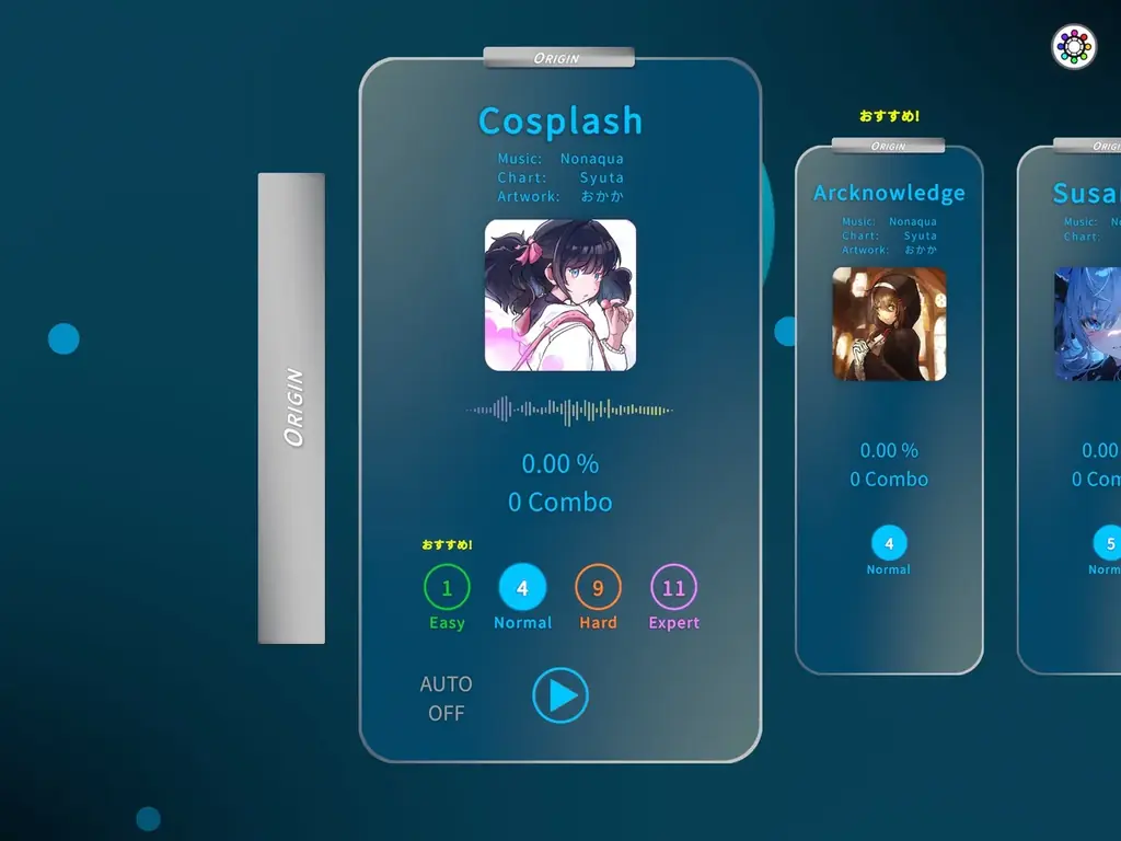 新感覚！物理演算リズムゲーム『dropin – 重力のある音ゲー』本日4月23日（木）よりスマホ向けに配信開始！　最大5曲を採用する楽曲公募コンテストも同時スタート！ 画像 3