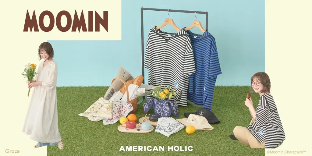 5月1日発売｜AMERICAN HOLIC×ムーミン春夏コレクション全5型