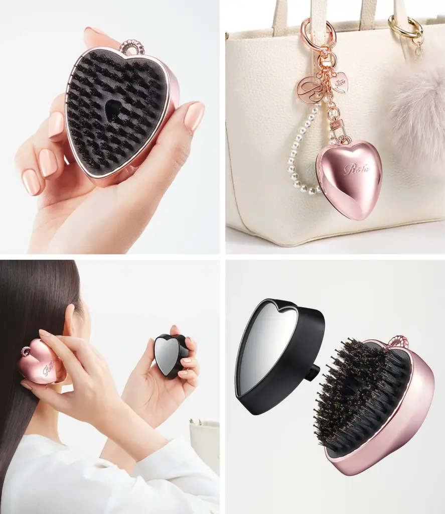 バッグで揺れる、私だけのハートのお守り。⼼も弾む⼩さなツヤメイクブラシ。「ReFa HEART BRUSH charm」2026年5月下旬Club Airaにて発売 画像 3