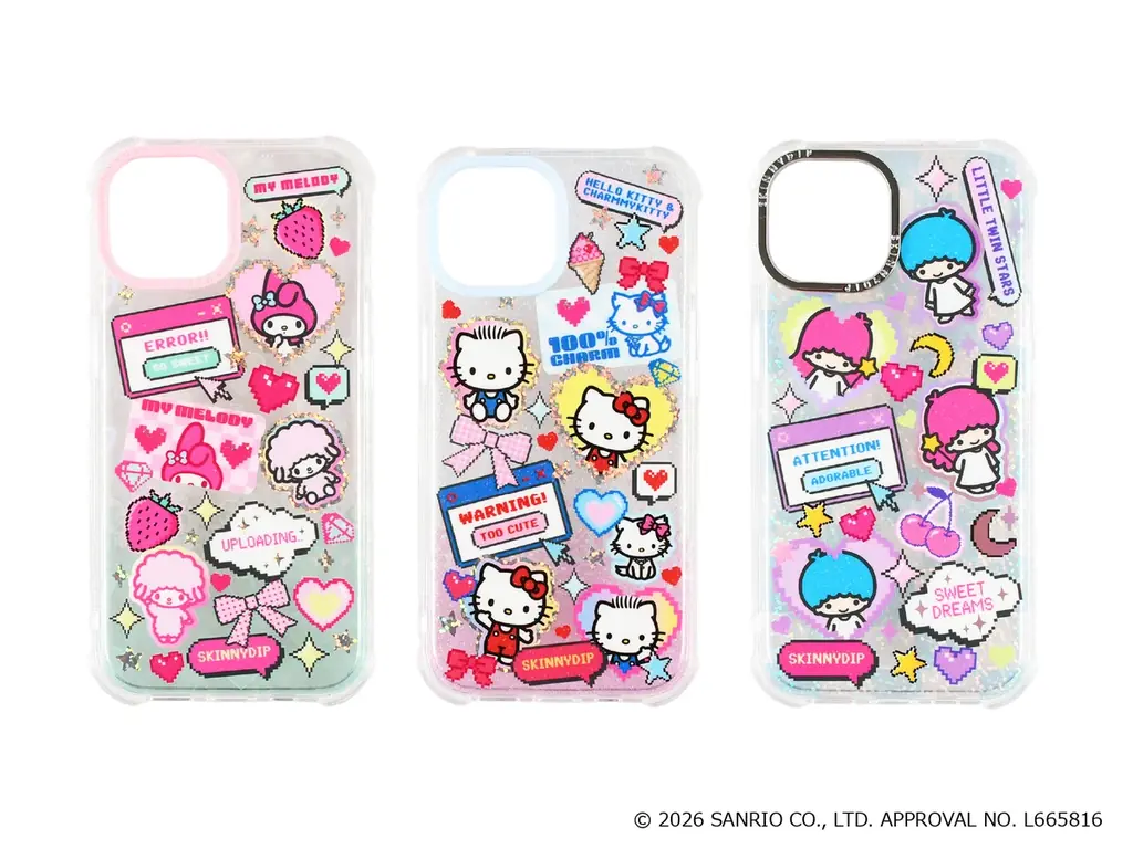 【PLAZA先行販売】SKINNYDIP LONDON × サンリオキャラクターズ第4弾コラボ！ゲーム世界をイメージしたピクセルアートデザインのモバイルアクセサリーが４月26日（日）より販売開始！ 画像 2
