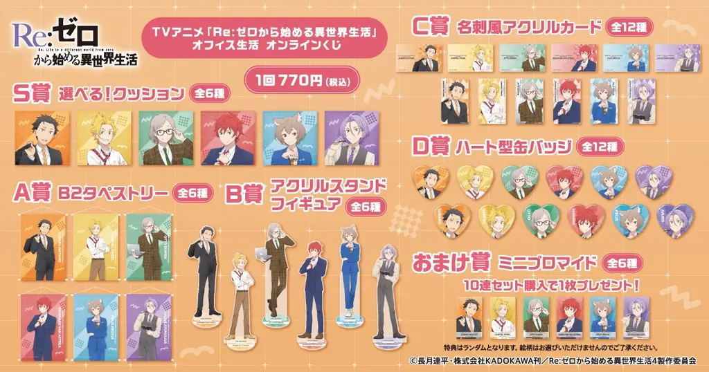 TVアニメ「Re:ゼロから始める異世界生活」より、エイプリルフールに話題を呼んだ『オフィス生活』発のオンラインくじが登場！ 画像 2