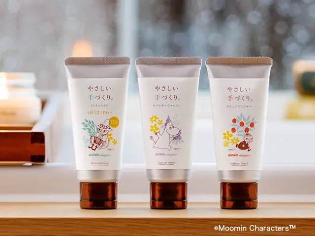 北海道限定レーベル「MOOMIN yukiguni」にナチュラルアイランドのアロマバスエッセンス3種・ハンドクリーム3種が登場。2026年5月より発売。 画像 3